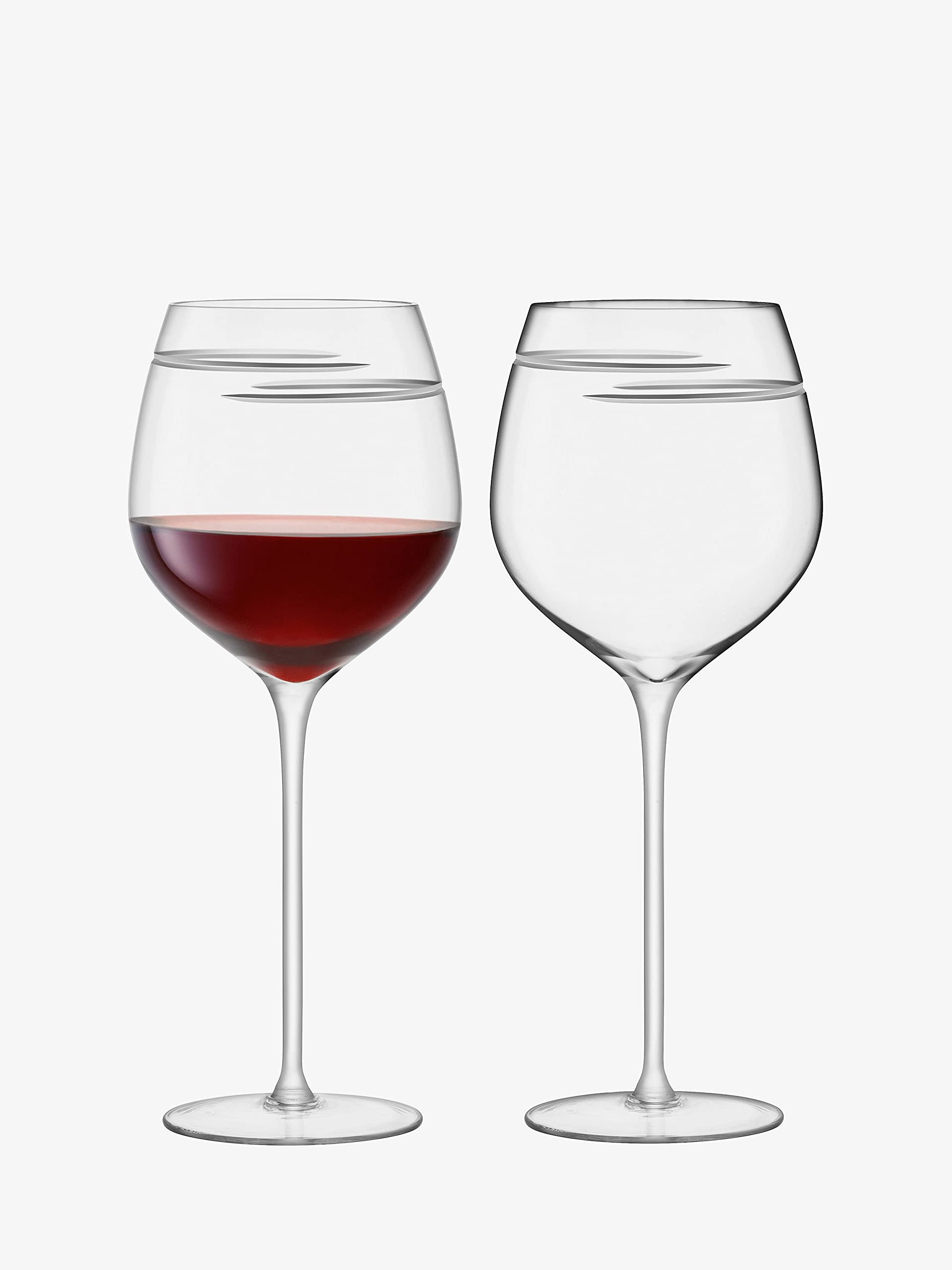 LSA International Verso Red Wine Glass 750ml Clear/Cut x 2