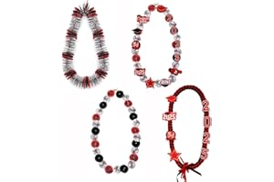 Roctocesy 2025 Graduation Money Lei, DIY Flower Sticker Pieces, Class of 2025 Ribbon Leis Necklace Kit, Congrats College Master's Degree Senior High School Grad Party Supplies Gift Set of 6