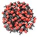 AGSIVO Drip Irrigation Kit 100pcs Plastic Adjustable Emitter Dripper Micro Drip Irrigation Sprinklers Head for Watering System (100pcs Dripper)