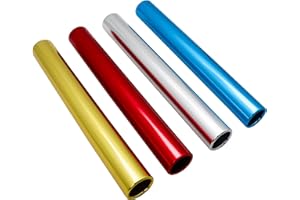 Vaolvpant Aluminum Alloy Field Relay Batons for Track and Athletes Runners Outdoor Running Sports Events Baton Race Stick Smooth Hollow Tube Lightweight Durable Design Multi-Color