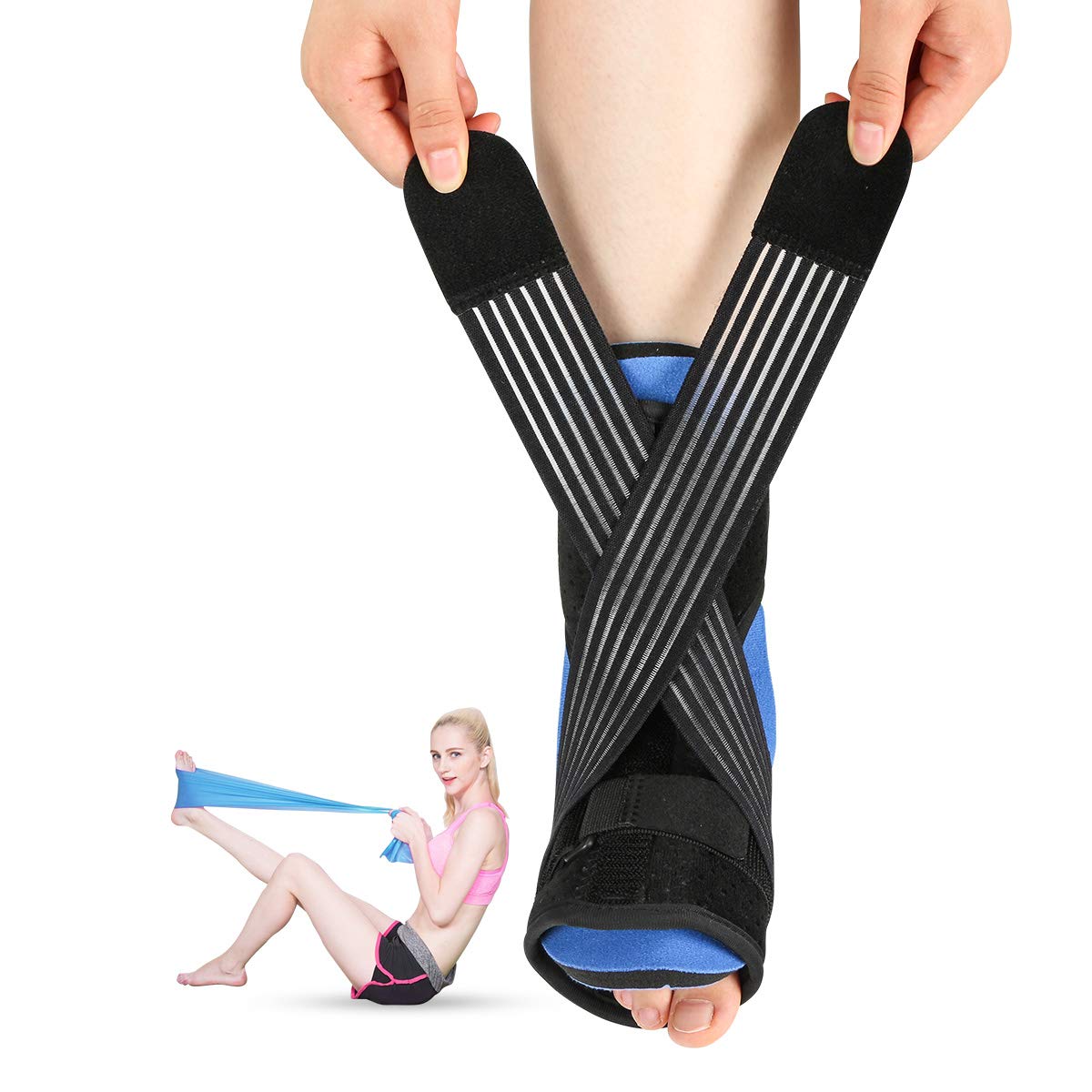 WPCUS Plantar Fasciitis Dorsal Night Splint, Achilles Tendonitis Brace