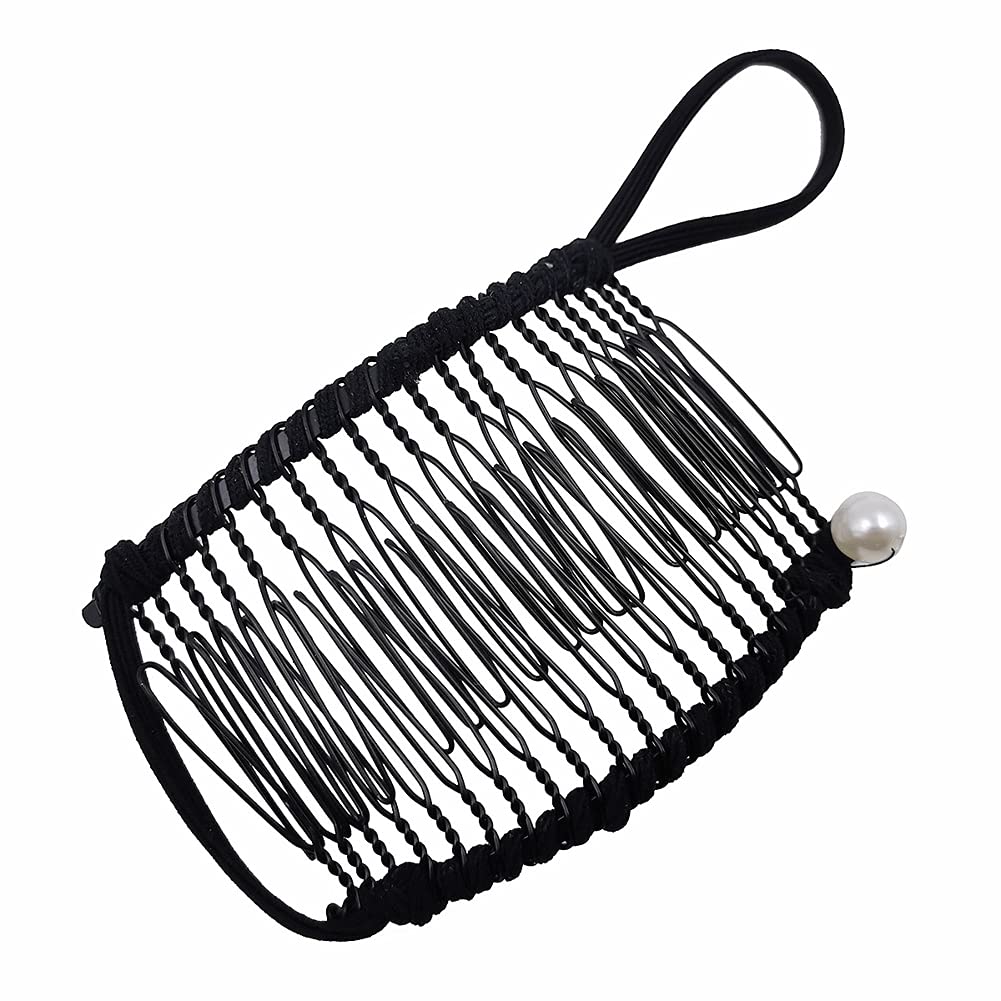Banana Hair Clips Stretch Vintage Clincher Combs Tool for Thin Curly and Wavy Hair - Non-Slip Ponytail Holder Grip Catch Clamp Styling Accessories