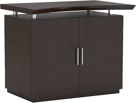 Amazon Com Mayline Sterling Freestanding Wood Storage Cabinet In Textured Mocha Stercsctdc Kitchen Dining