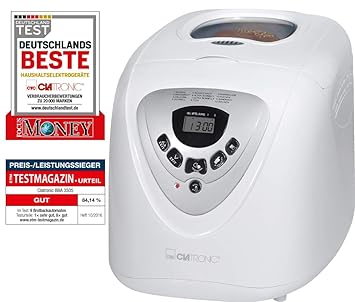 Clatronic BBA 3505 Panificadora programable, Capacidad 1 kg, 12 ...