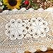 kilofly Crochet Cotton Lace Table Placemats Doilies Set, 4pc, Oblong, White, 15 x 23 inch
