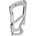 TACRAY Carabiner Keychain Clip, Stainless Steel key holder with Anti-Lost and Quick Release clip, Multitool keychain Bottle Opener and ruler, Easy Carry Backpack Clasp.