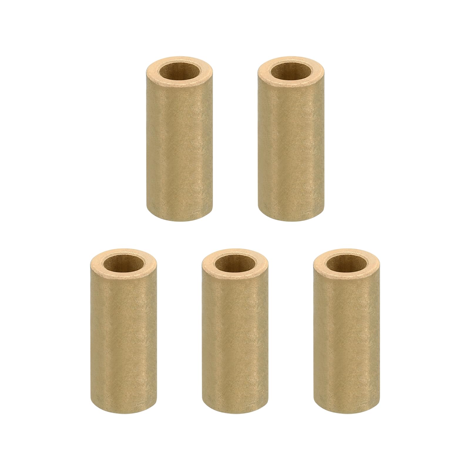 PATIKIL M6 Brass Spacers, 5 Pcs Metal Spacer Brass 6mm ID x 10mm OD x 20mm L Brass Spacers Screw Standoff for 1/4inch or M6 Screw Bolts