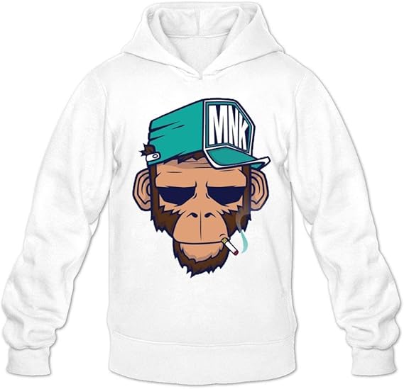 Amazon.com: Men's Monkey-cool Long-Sleeved Hoodies XL White: Clothing