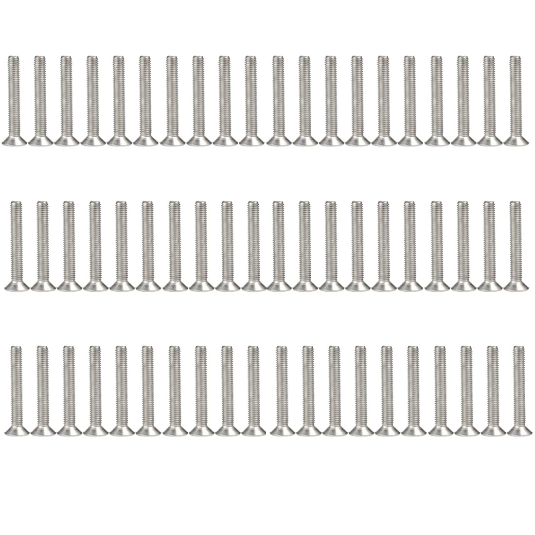 EIYVPRA Pack of 50 M4 Screws Stainless Steel V2A Countersunk Head Screws DIN 7991 / ISO 10642 Threaded Screws Socket Screws Machine Screws M4 x 25 mm Socket Screws Countersunk Screws