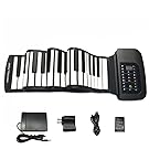 Roll up piano portable 88 key soft elastic electronic music keyboard piano built-in loudspeaker rechargeable battery for beginners gift