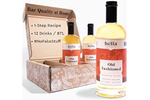 HELLA COCKTAIL CO. Hella Cocktails Mixers - Margarita, Bloody Mary, Moscow Mule and Old Fashioned (750ml 3-Pack, Old Fashioned)