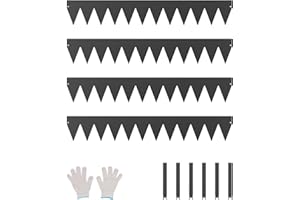 VEVOR Steel Landscape Edging, 4 Packs 40 x 6 in Rust-Resistant Metal Landscape Edging, Bendable Garden Edging Border, Heavy D