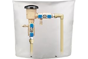 Quoyiyo Outdoor Backflow Preventer Insulation Cover -Insulated Pouch for Winter Pipe Freeze Protection,Backflow System, Water Sprinkler Valve Box, Meter or Controller (24" W x 24" H,White)