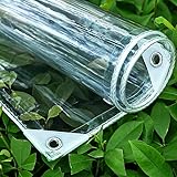 ACFBGFV 6x8.2FT Clear Waterproof Tarp, PVC 14 Mil