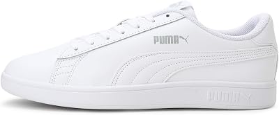 Puma smash v2 l, calçados esportivos adultos unissex, bianco (branco branco), 43 eu