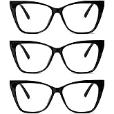 ZOECENT Oversized Reading Glasses for Women Stylish Cat Eye Glasses Blue Light Blocking Computer Readers with Spring Hinge