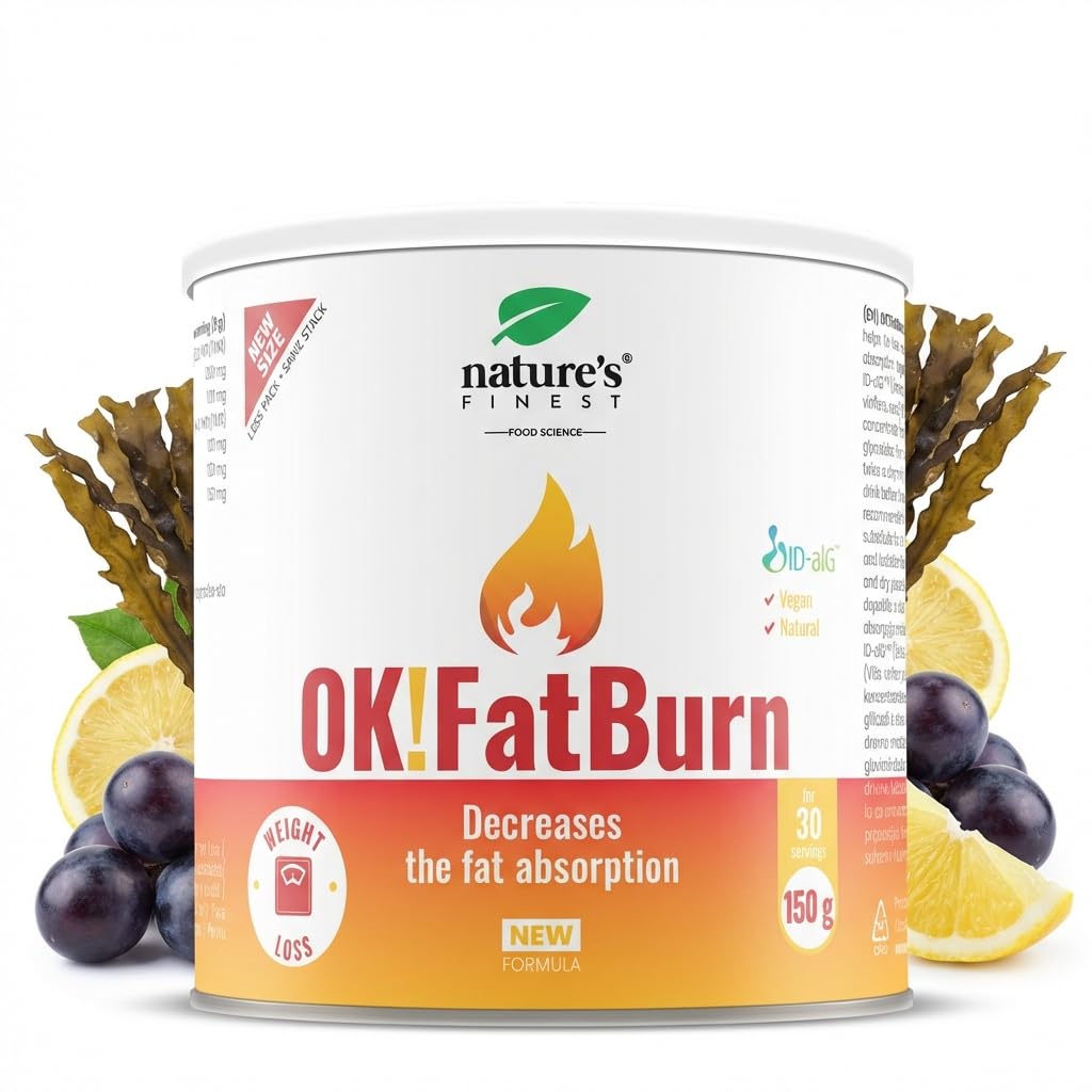 Powerful Fat Burner Powder for Men & Women - Metabolism Booster with L-Carnitine, L-Tyrosine, ID-alG™ & Vitamin C - Gluten-Free Weight Loss Support for Energy & Fat Metabolism - Vegan