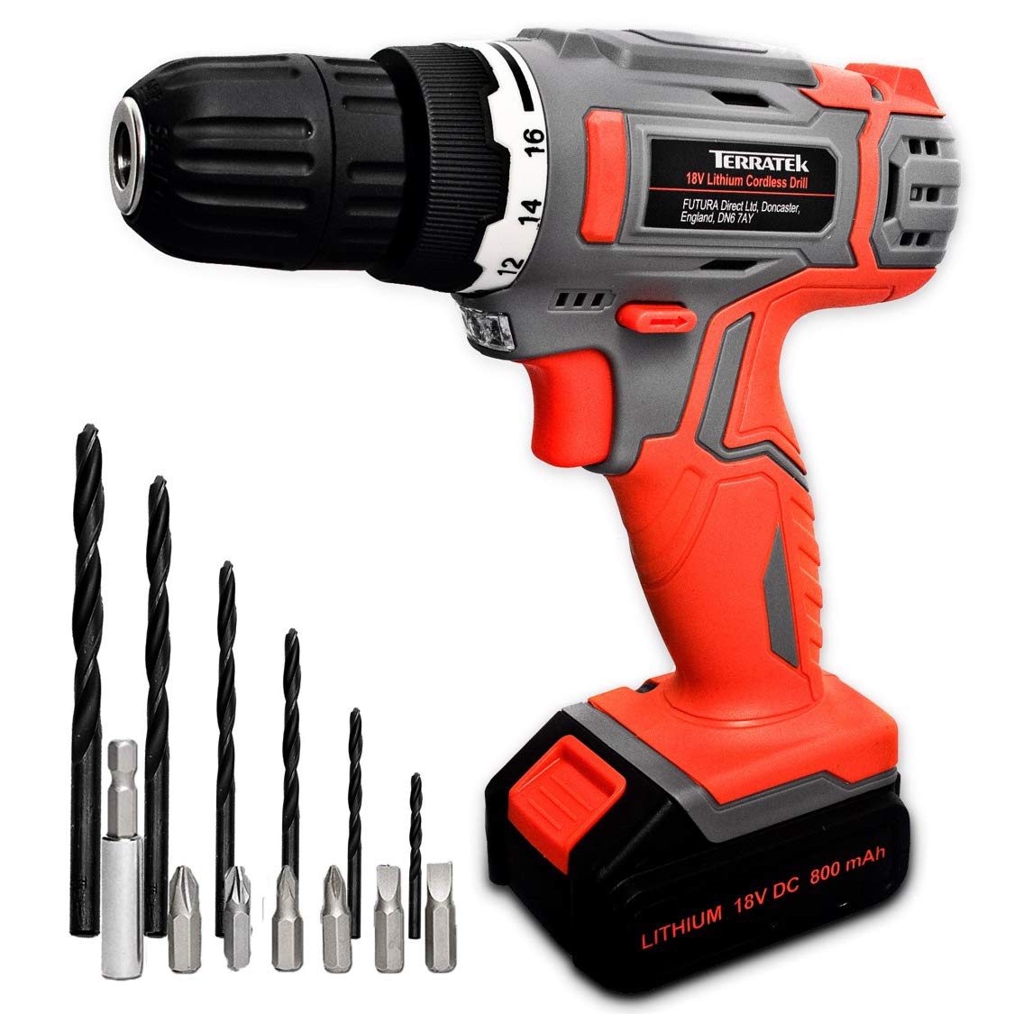 Cordless Drill Driver 18V/20VMax LithiumIon Combi Drill, Electric