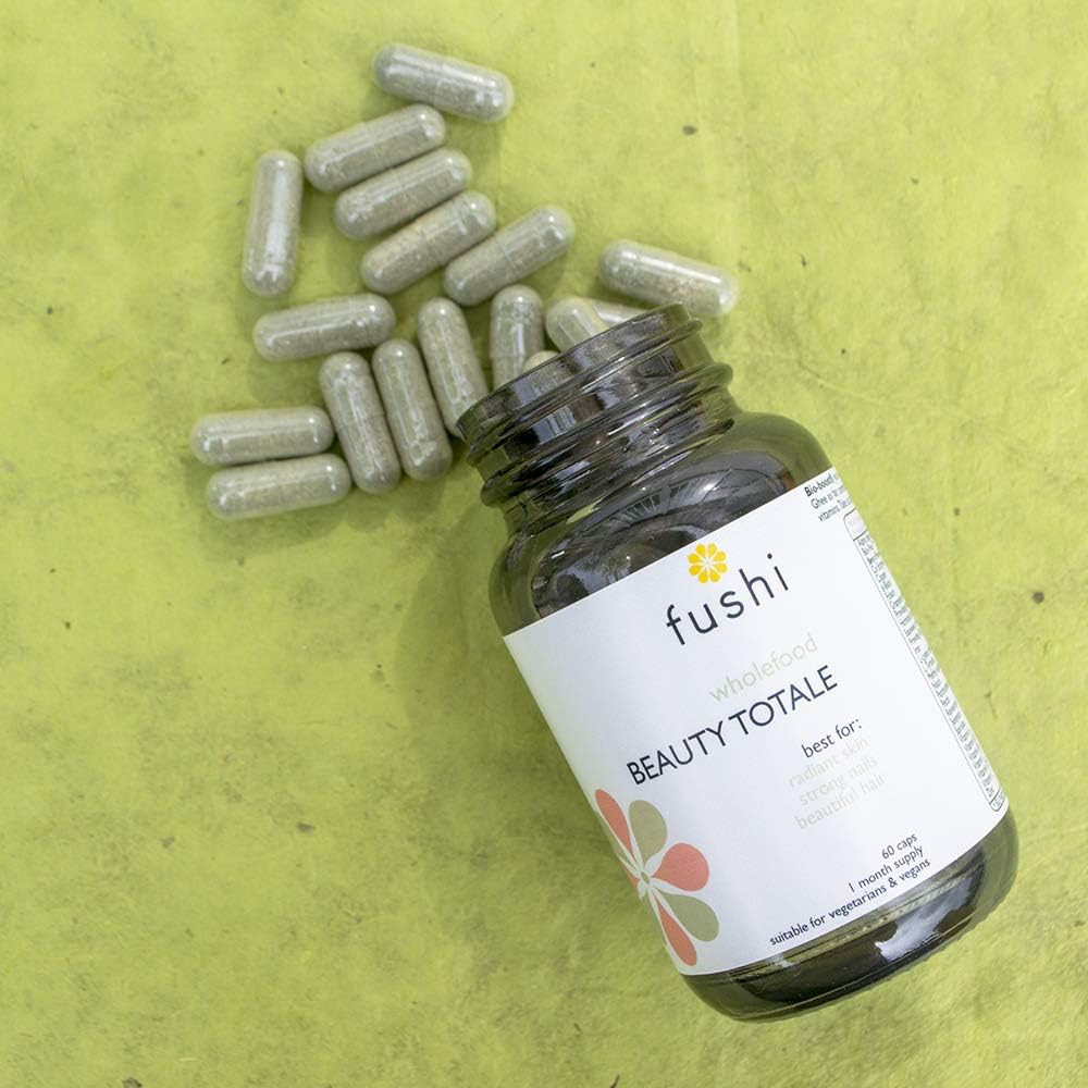 Amazon Com Fushi Totale De Belleza Para Piel Cabello Unas Y Proteccion Uv 60 Caps 1 Health Personal Care