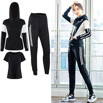 Ddl Gimnasio para Mujer Ropa Deportiva 3 Pcs Capuchas Holgadas ...