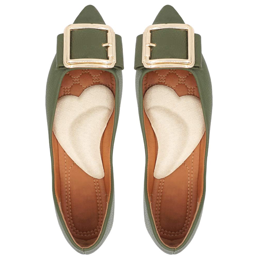 Skyfoot\'s Arch Support Shoe Inserts Plantar Fasciitis, Soft Gel Insoles for Flat Feet, Relieve Pressure from Pain for Men and Women 2 Pairs (Beige)