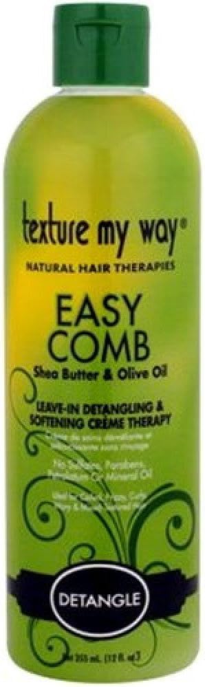 Texture My Way Easy Comb Leave In Detangling and Softening Creme 355 ml/12 fl oz, Green, 355 ml (Pack of 1)