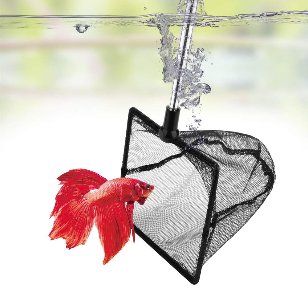 DaToo Aquarium Fish Net for Betta Fish Tank Nano Nylon Net with Extendable Handle, 1 Yr Warranty