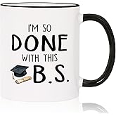 Shqiueos Funny College Graduation Gifts for Her Him Mug 11oz, 2026 College Graduation Gift for Women Men, Ideal for Bachelor of Science Present, Police Academy, Nursing Graduates Ceramic Coffee Cup