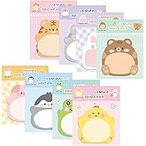 8 Pack 160 Sheets Cartoon Animal Sticky Notes, Self Stick Animal Notepad, Cute Cartoon Memo Sticky, Mini Notes Shape Markers Flags Memo Pad for Home, School, Office