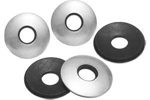 uxcell 60Pcs 5/16" x 7/8" Sealing Washers, 304 Stainless Steel EPDM Bonded Neoprene Rubber Washers for Screws Bolts, Silver&B