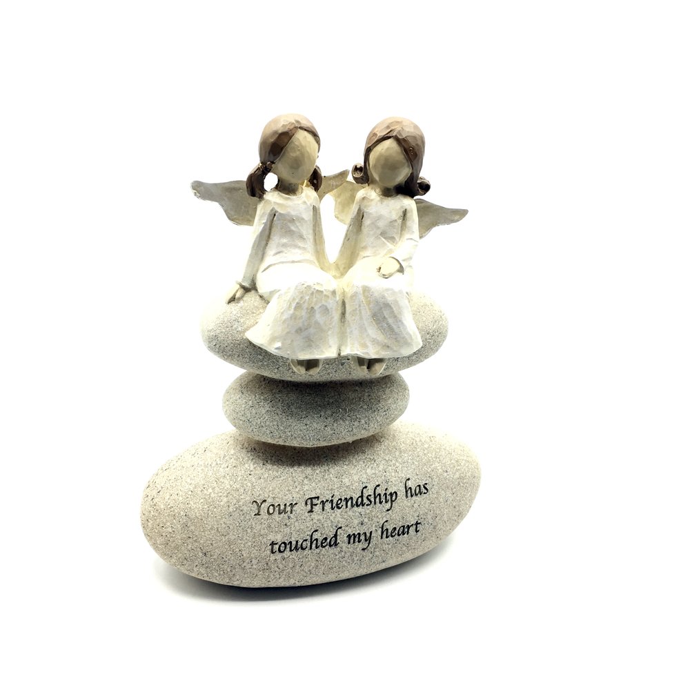 Your Friendship Has Touched My Heart Angel On Sentimental Pebble #KCC175