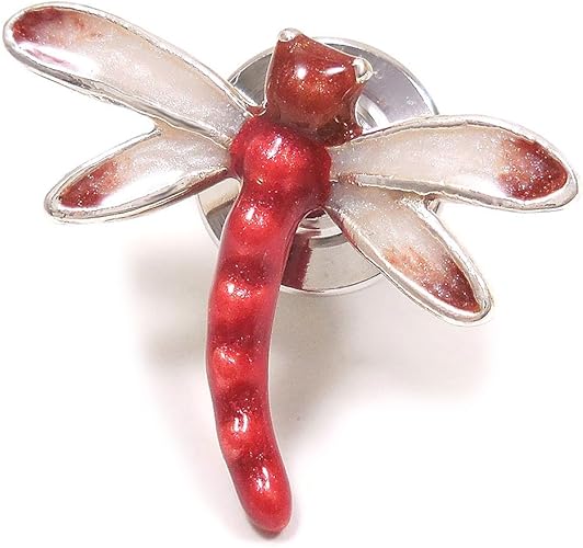 Amazon サツルノ Saturno ピンブローチ ラペルピン レディース メンズ シルバー925 赤トンボ Spni 211 インポート ブローチ 通販