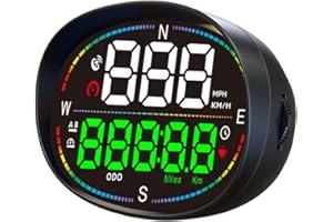 KUOWEIHUD Digital Speedometer for Car,GPS Speedometer for Car,HUD Speedometer MPH,Speedometer Gauge,Head Up Display for Car,with Compass,Over Speed Alarm,USB Connect Plug and Play