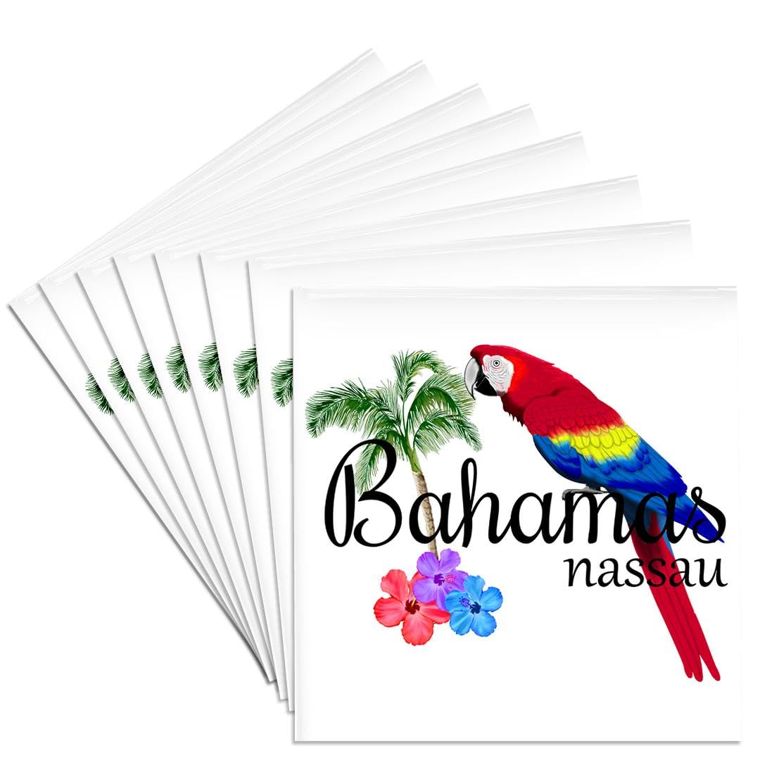 3dRose Flag, White, Set-of-8-Ceramic