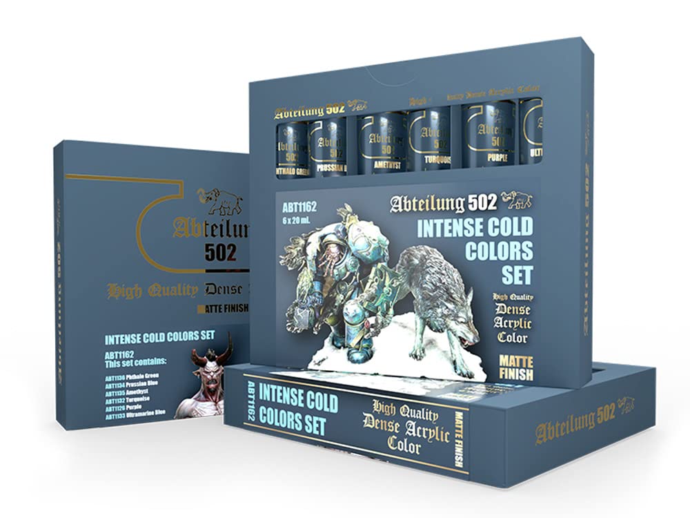 Intense cold colours set.