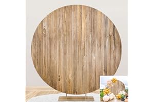 7.2x7.2ft Round Backdrop Wood Photo Backdrop Rustic Wooden Circle Backdrop Primitive Country Style Baby Shower Birthday Party
