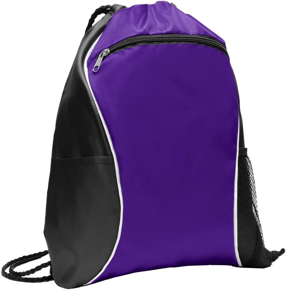  | Port Authority BG613 Men's Fast Break Cinch Pack Purple One Size | Drawstring Bags