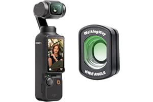 Walking Way F35 0.72x Wide Angle Lens for DJI Osmo Pocket 3 Creator Combo Accessories Kit, 112° Wide-Angle Lens, Magnetic Att