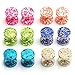 Jovivi 12pc Mix-Color Stainless Steel Colorful Fake Cheater Barbell Plugs Women Mens Ear Stud Earrings 00 Gauge Look