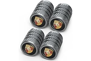 ACHARD for Porsche Car Tire Valve Caps,Car Valve Stem Caps Dust Caps for Porsche Panamera Cayenne Macan Boxster Taycan Cayman 718 911,Car Tire Dust Caps,Valve Caps for Car Tire Accessories,Anti-Corrosion