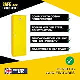 The Products Store Flammable Substance Cabinet COSHH Chemical Storage 3 Shelves view 3