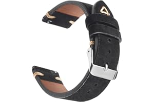 WOUKUP Quick Release Suede Leather Watch Bands Vintage Watchband for Men Watch Strap 18mm 19mm 20mm 21mm 22mm 24mm