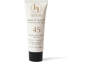 BLACK GIRL SUNSCREEN Make It Matte SPF 45 - Clear Face Sunscreen - No White Residue, Broad Spectrum, Matte Finish, Vegan (Ships with Black or Gold Cap)