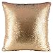 Mermaid Pillow Case Mermaid Pillow Cover Sequin Throw Pillow Case Decorative Color Change Cushion Cover Sofa Bedroom Car Kids 16 x 16 inches (Nicolas Cage A-Gold)