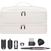 Boweike Travel Case Compatible with Dyson Airwrap id, Double-Layer Carrying Case Compatible with Dyson Airwrap Styler and Attachments, Portable Storage Bag for Shark Flexstyle/Flexfusion