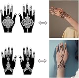 XMASIR 20 Pieces Temporary Tattoo Hand Stencils Kit for Women Girls view 3