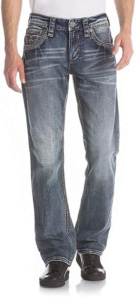 Amazon Com Rock Revival J208 Pantalones Vaqueros Rectos Para