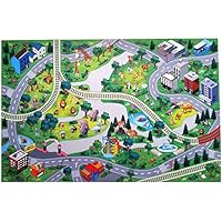 Silli Me Animal World Zoo Play Mat with Roads and Train Tracks