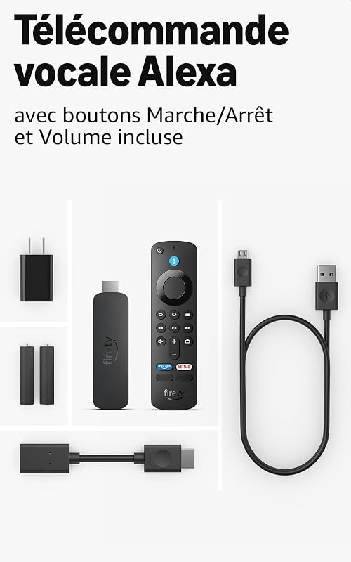 Fire TV Stick 4K Plus, avec prise en charge du Wi-Fi 6 et des technologies Dolby Vision/Atmos et HDR10+, Trouvez vos séries plus rapidement avec Alexa+