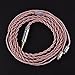 2 Meter mmcx in Ear Monitor Cable, IEM Extension Headphone Cable Cords for Shure SE215 SE315 SE215 Pro SE846 SE425 SE535, KBEAR ST12 Plus 8 Core 4N OFC Silver-Plated Wire (Pink, MMCX, 3.5mm Plug)